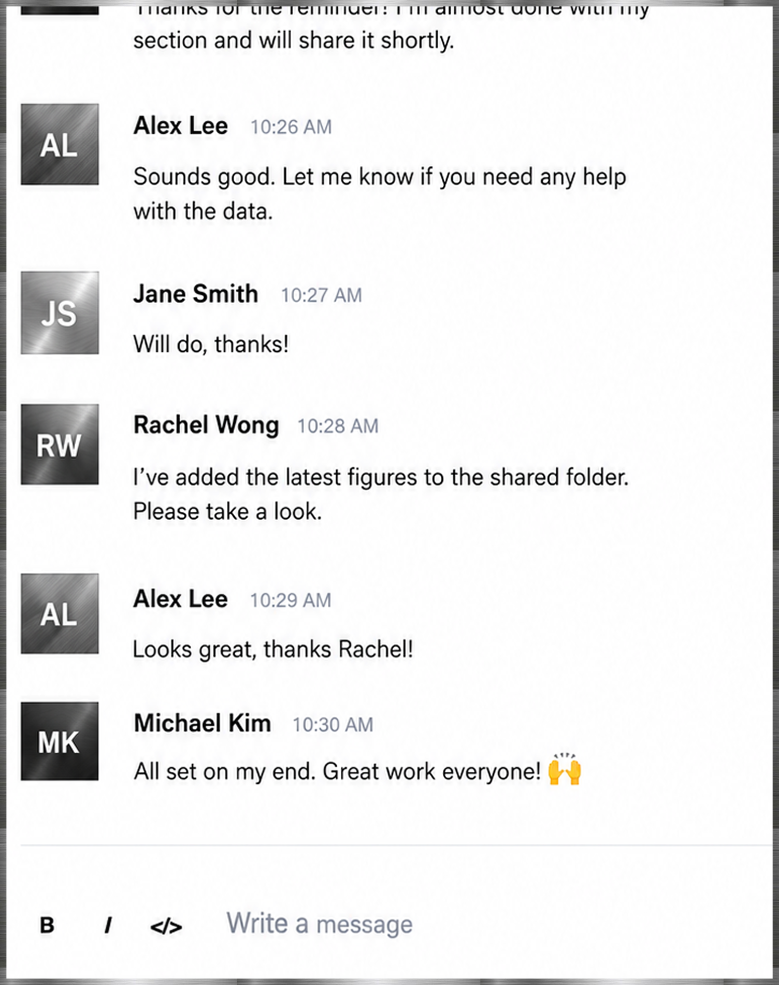 Working 500 chat preview